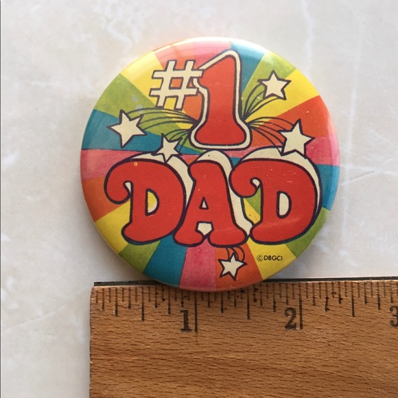 #1 Dad Colorful Pin - Picture 3 of 3